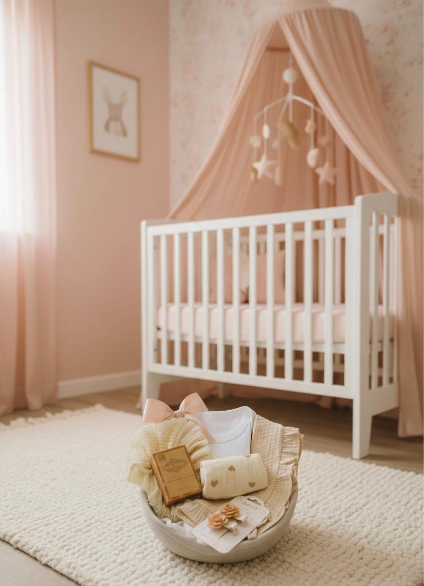 CANASTA PARA NENA RECIÉN NACIDA CON APAPACHO PARA MAMÁ